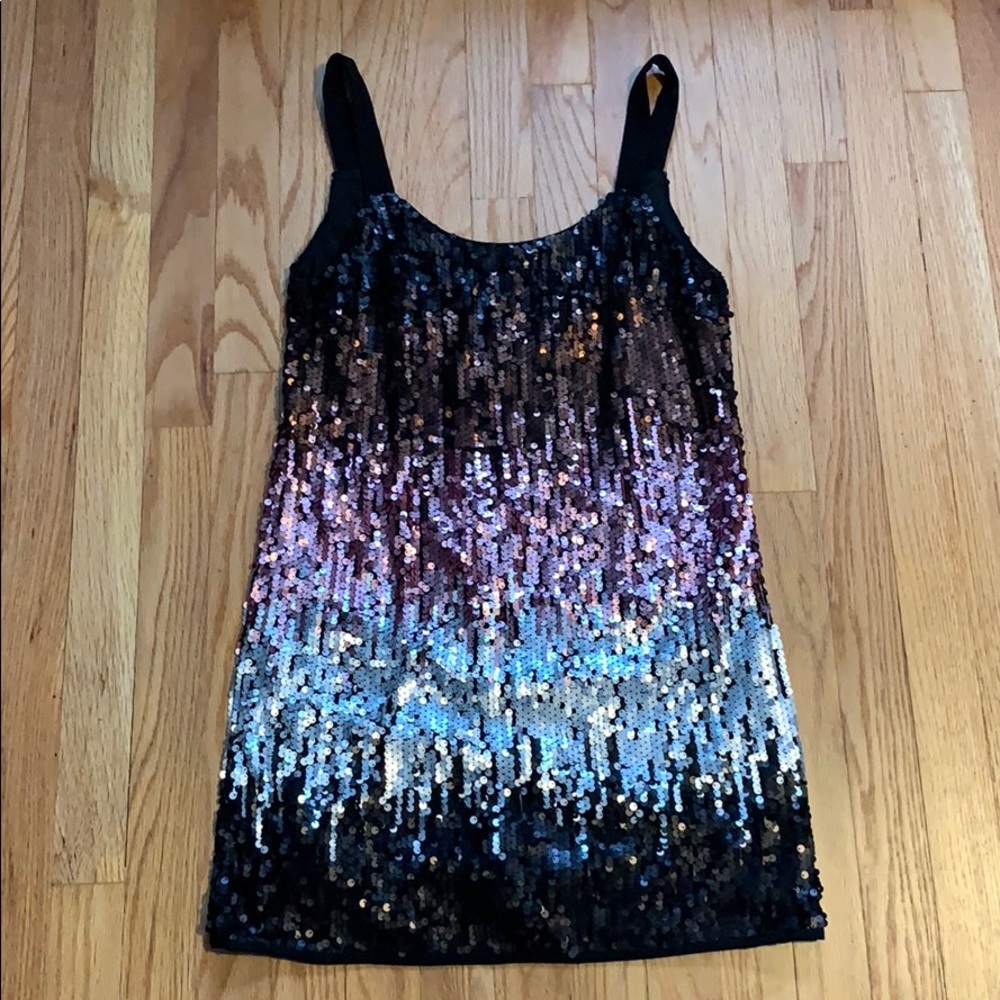 Aqua, ombré sequined dress, sz XS